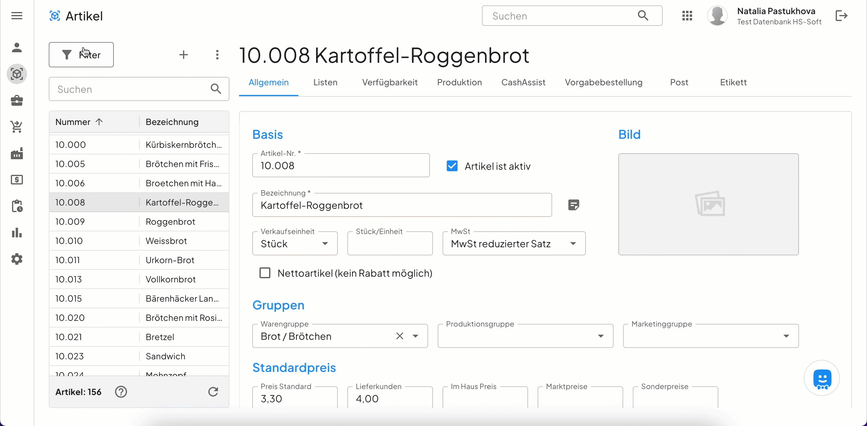 Artikelliste mit Individuellen Kundenpreisen und Rabatten