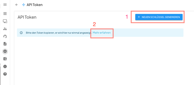 Erstelle einen API Token in der HS-Soft Console