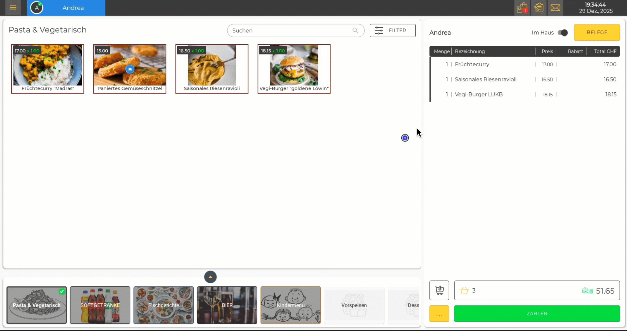 beides in eine Beleg
