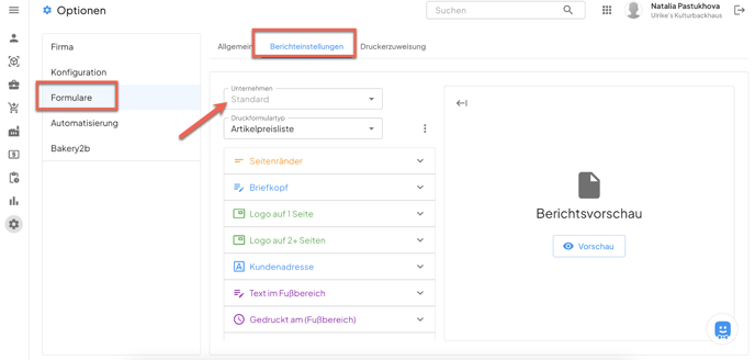 WaWiAssist Mandantenfunktion - Formulare hinterlegen